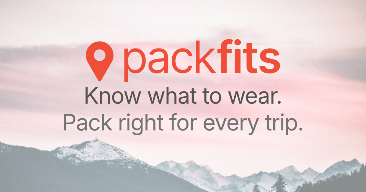 Smart Packing Lists for Every Trip - Packfits screenshot 1